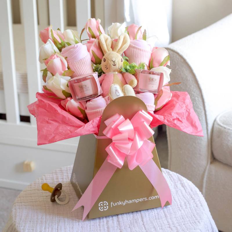 New Baby Girl Clothing and Yankee Candle Bouquet