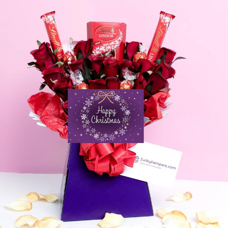 Happy Christmas Lindor Chocolate Bouquet